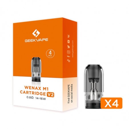 Wenax M1 V2 cartridges - Geek Vape | Pack x4 Wenax M1 V2 cartridges - Geek Vape | Pack x4