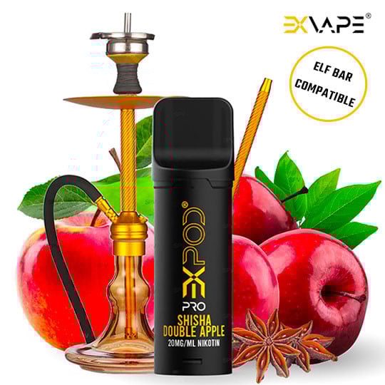 Cartouche Expod Pro - Gold Series - Shisha Double Apple - Exvape Cartouche Expod Pro - Gold Series - Shisha Double Apple - Exvape
