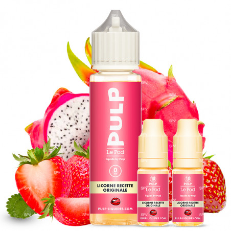 Licorne Recette Originale - Le POD by Pulp| 60 ml avec nicotine Licorne Recette Originale - Le POD by Pulp| 60 ml avec nicotine