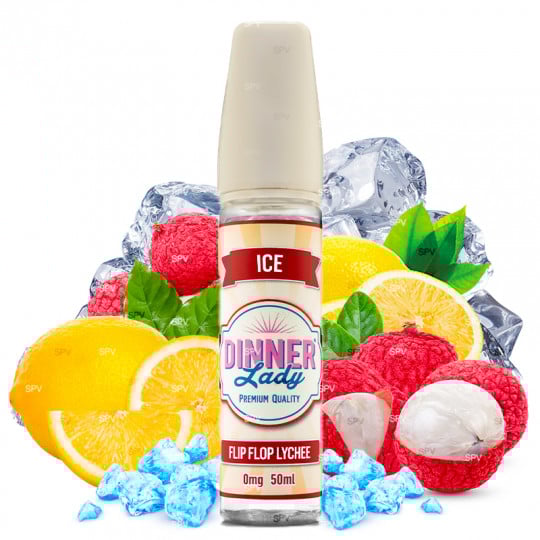 Flip Flop Lychee - Ice - Dinner Lady | 50 ml in 60 ml Flip Flop Lychee - Ice - Dinner Lady | 50 ml in 60 ml