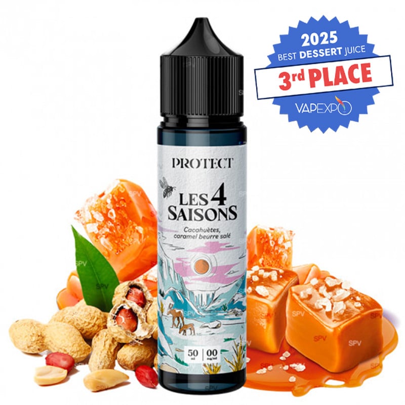 E-liquide Cacahuètes Caramel Beurre Salé - Hiver - Les 4 Saisons by Protect | 50 ml