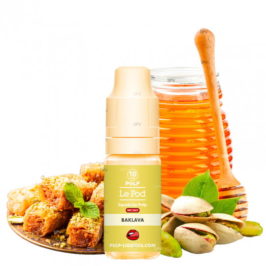 Baklava - Sels de nicotine - Le POD by Pulp | 10 ml Baklava - Sels de nicotine - Le POD by Pulp | 10 ml