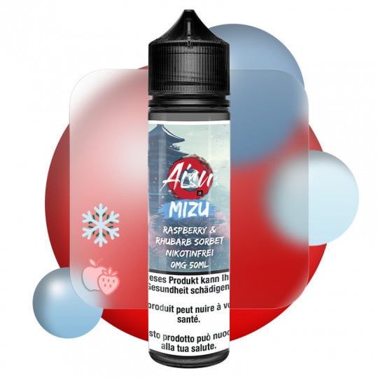 Raspberry & Rhubard Sorbet - Aisu Mizu by Zap! Juice | 50 ml in 60 ml