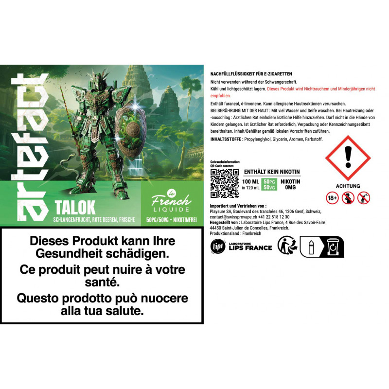 Talok - Artefact by Le French Liquide | 100 ml in 120 ml