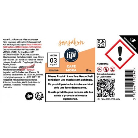 Kaffee Mokka - Sensation By Le French Liquide | 10ml