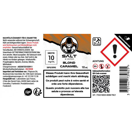 Blond Caramel - Sels de nicotine - Salt e-Vapor by Le French Liquide | 10ml