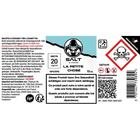 La Petite Chose - Nikotinsalze - SALT E-VAPOR | 10ml