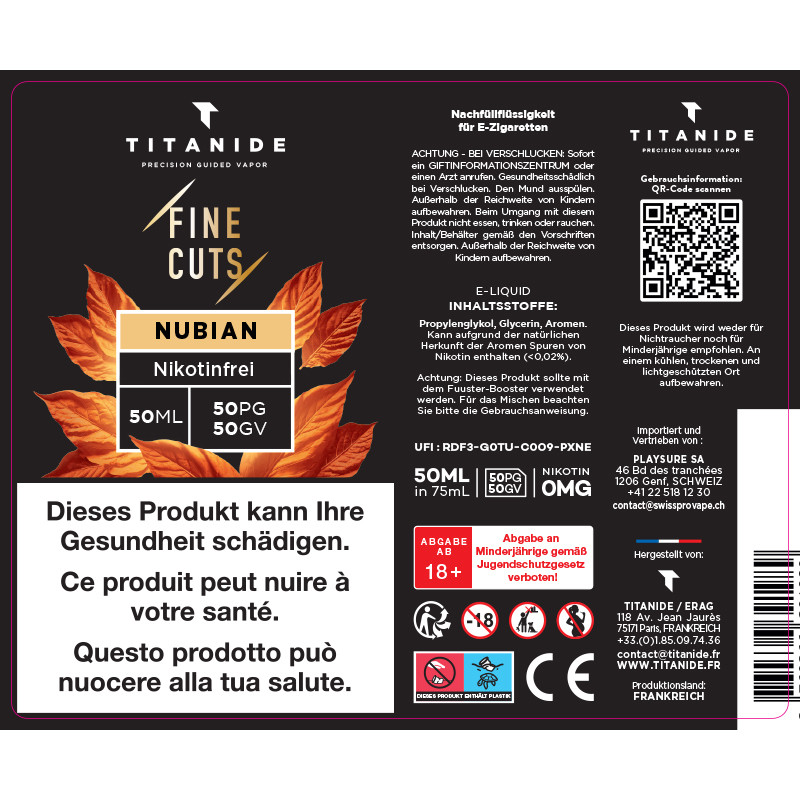 Nubian - Fine Cuts by Titanide | 50 ml in 75 ml