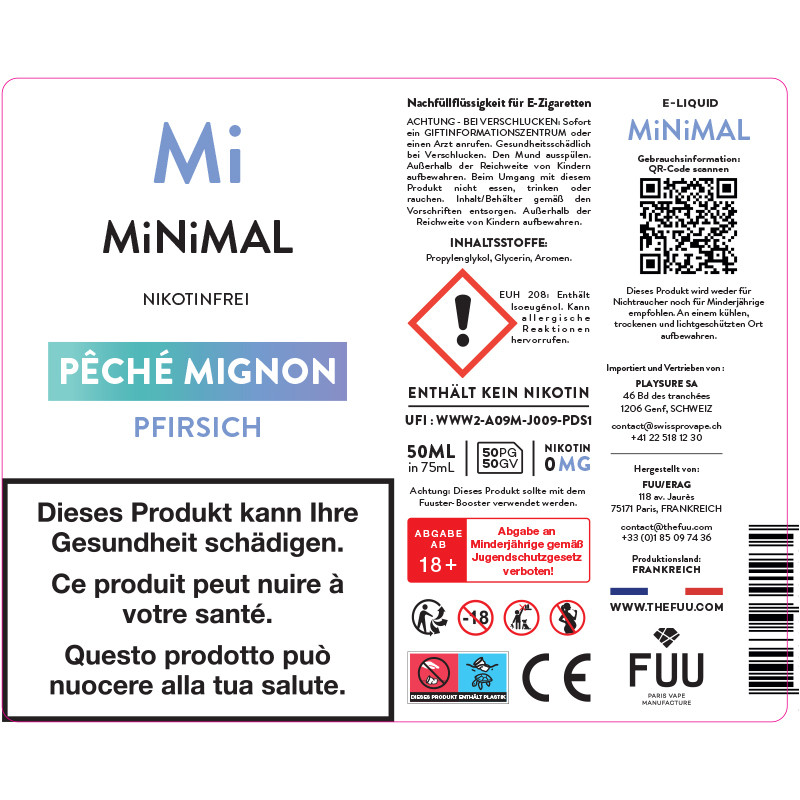 Pêché Mignon - Minimal by Fuu | 50 ml "Shortfill 60 ml"
