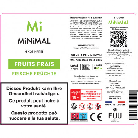 Fresh Fruits - Minimal by Fuu | 50 ml "Shortfill 60 ml"