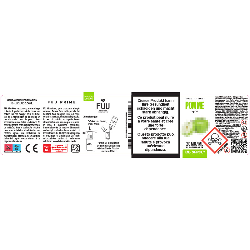 Apple - Nicotinsalt - Prime By The FUU | 10ml