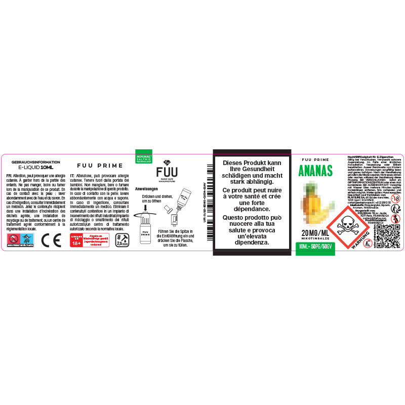 Pineapple - Nicotinsalt - Prime By The FUU | 10ml