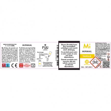 Vanilla - Nicotine Salts - Minimal By The FUU| 10ml