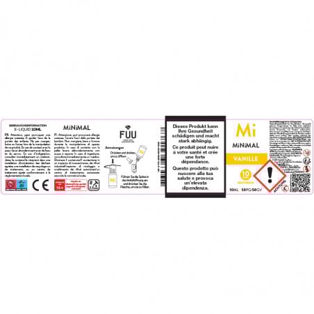 Vanilla - Nicotine Salts - Minimal By The FUU| 10ml