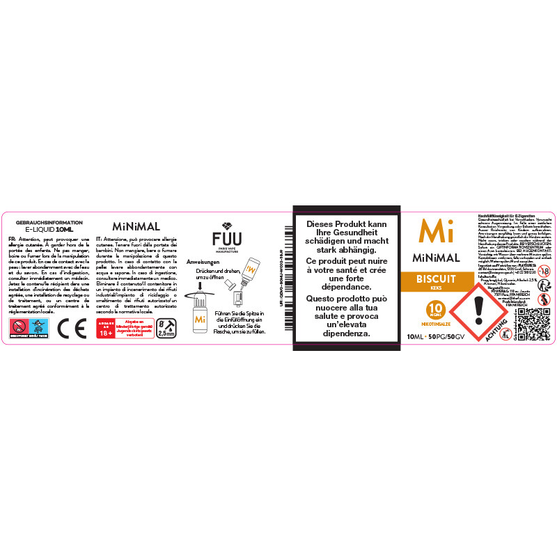 Biscuit - Nicotine Salts - Minimal By The FUU | 10ml