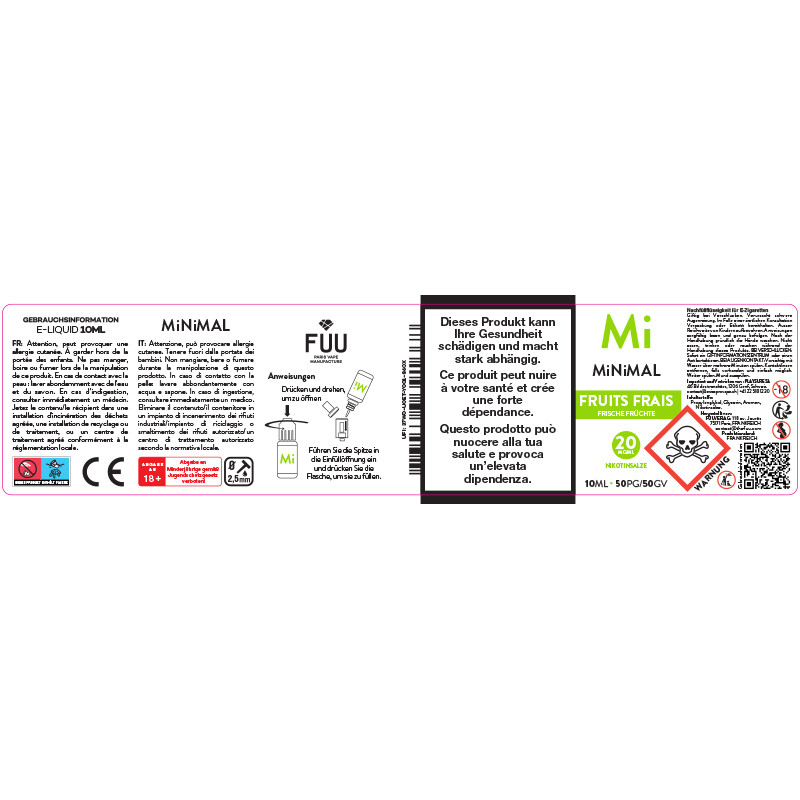 Frische Früchte - Nikotinsalze - Minimal by The Fuu | 10ml