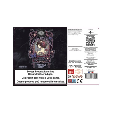 Heidelbeere Traube (Capella-Aromen) - Potion Curieuse by Curieux | 100 ml in 120 ml