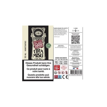 Tiramisu - Édition Dessert by Curieux | 50ml "Shortfill 70ml"