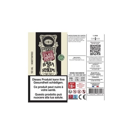 Baba au Rhum - Édition Dessert by Curieux | 50ml "Shortfill 70ml"