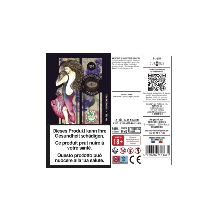 Raspberry Blackcurrant - Shortfill Format - Édition 1900 by Curieux | 50ml