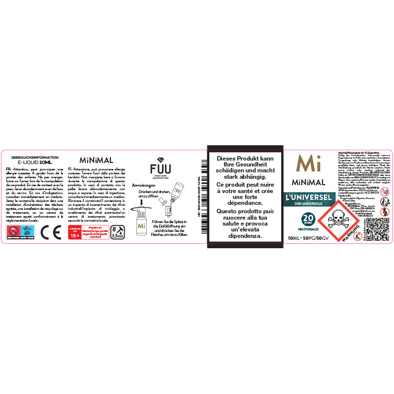 L'Universel - Nikotinsalz - Minimal by The Fuu | 10ml