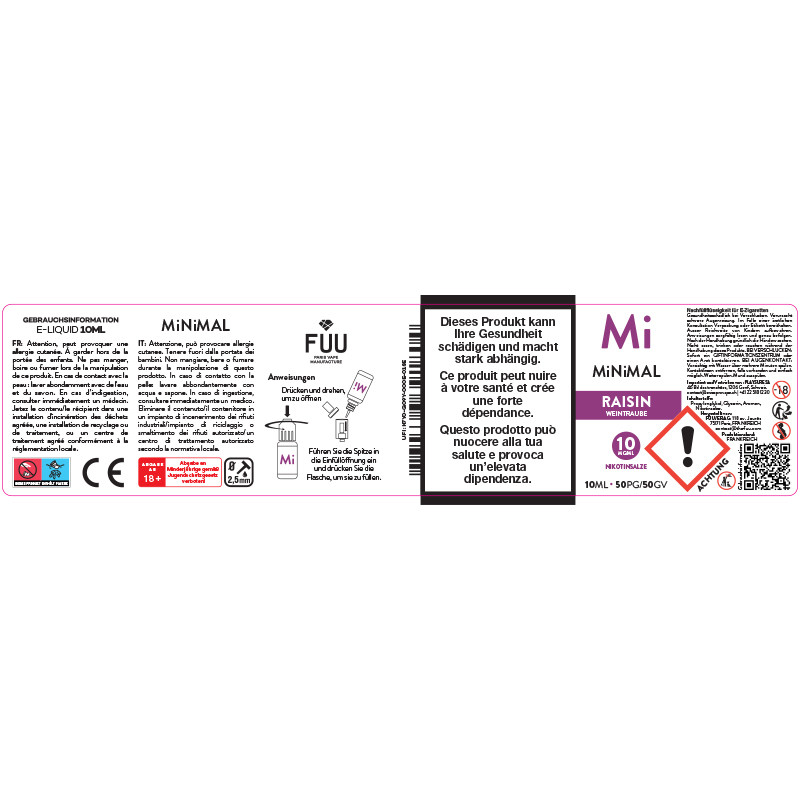 Grape - Nicotine Salts - Minimal By The FUU | 10ml