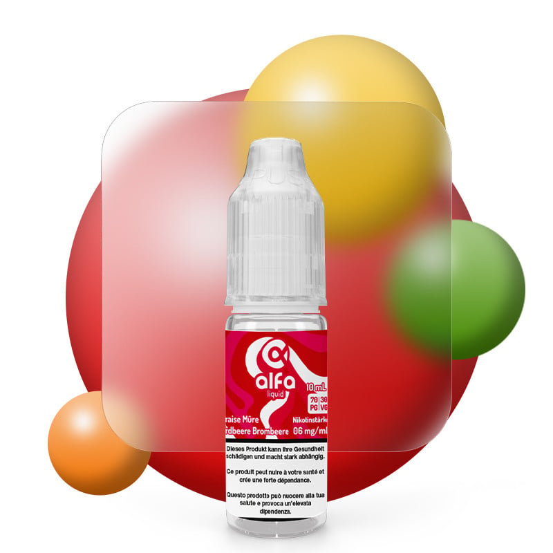 E-Liquide Fraise Mûre - Fruits Rouges - Alfa | 10 ml