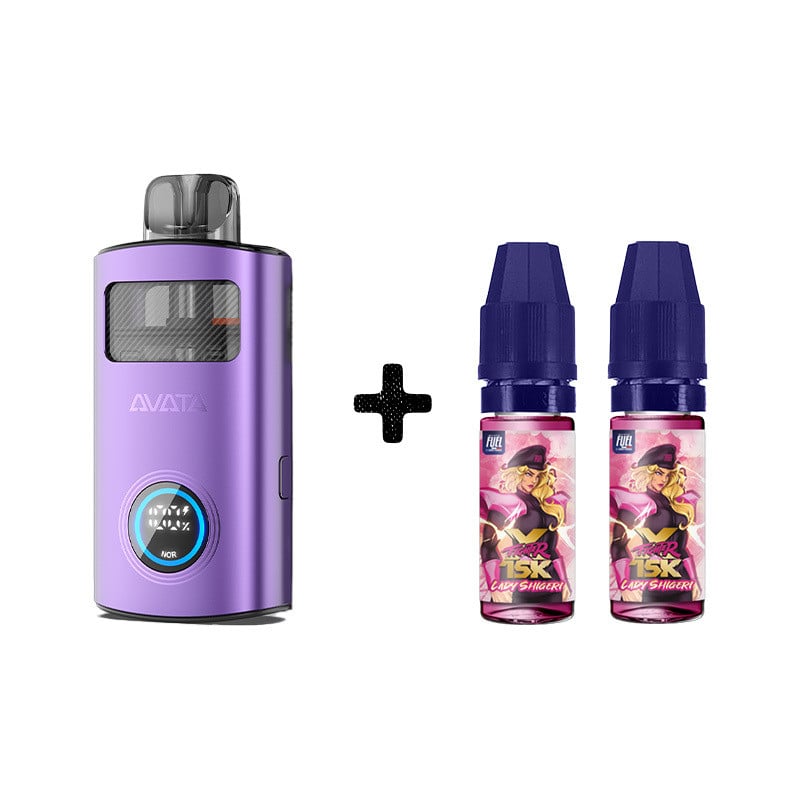 Pack Avata Purple + 2 E-liquides Lady Shigeri X Fighter 15K