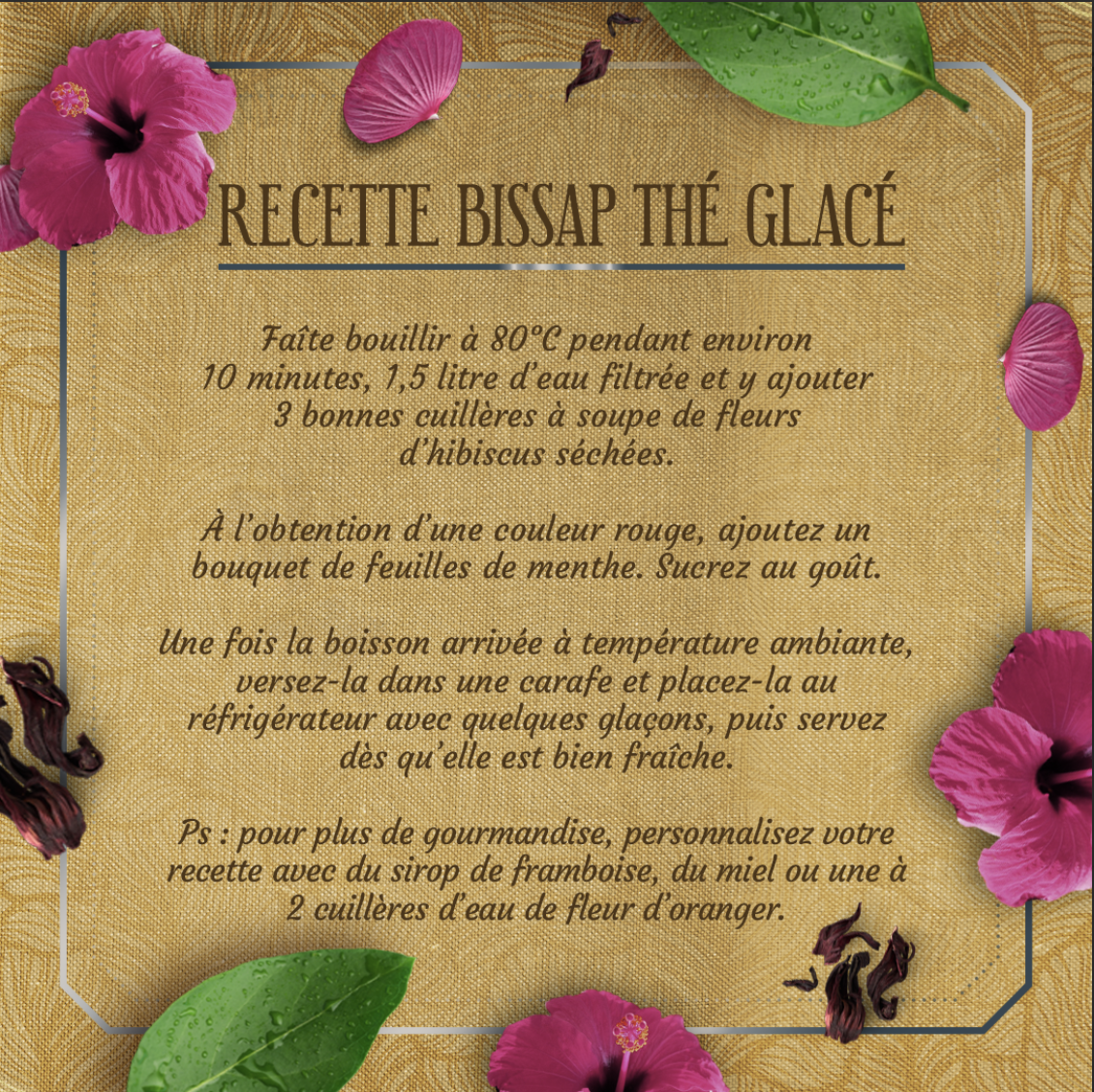 recette bissap thé glacé