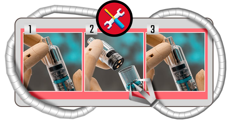 Changement de la cartouche de la e-cig Cyber G