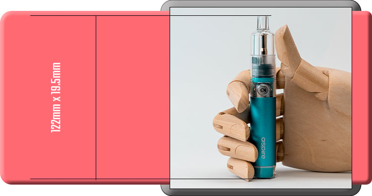 Size of the Cyber G electronic cigarette