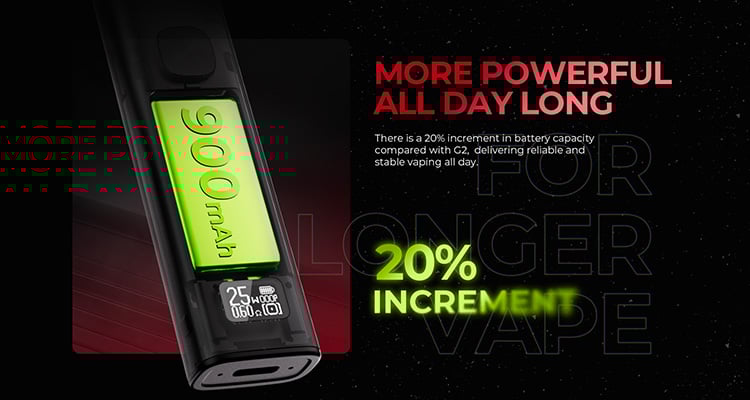 Caliburn G3 900 mAh battery