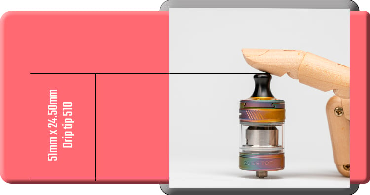 Dimensions du clearomiseur Zlide Top