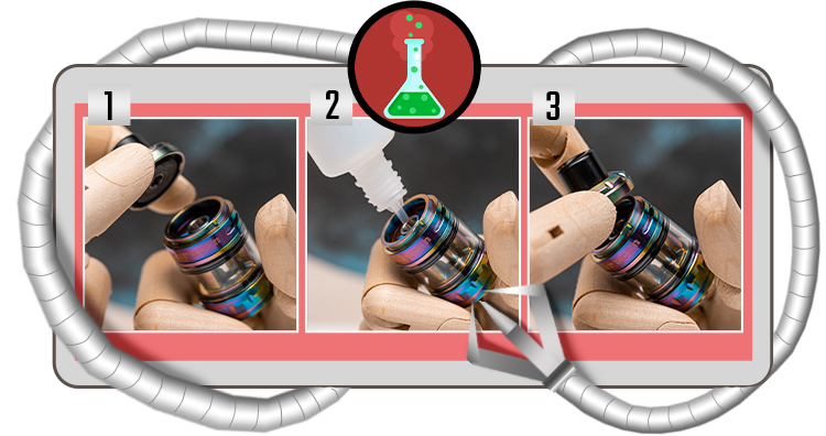 Filling the Huracan mini clearomizer