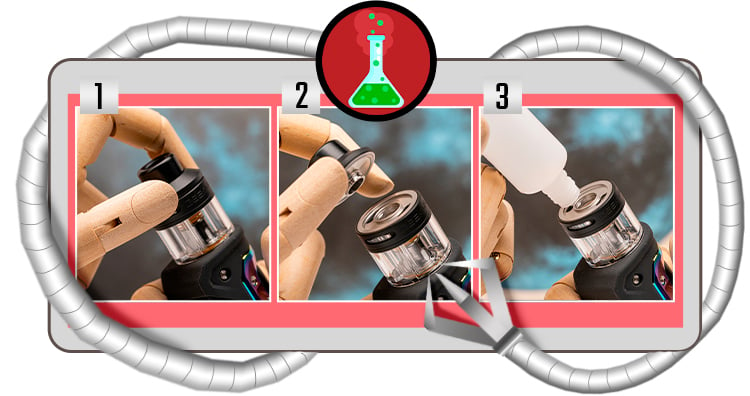 Filling the cartridge of the Eteno100 electronic cigarette