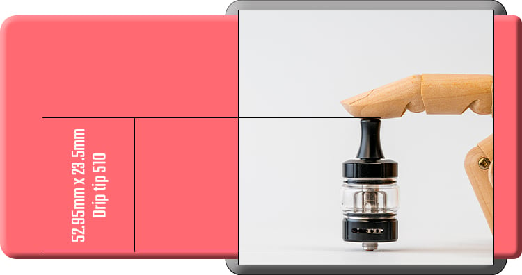 Dimensions of the Lost Vape UB Lite clearomizer