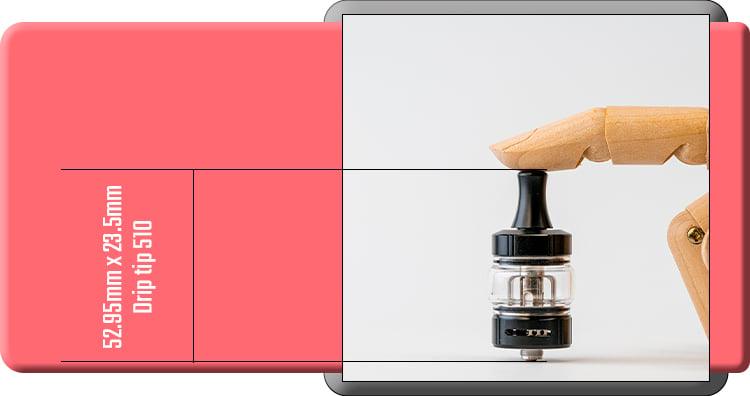 Dimensions du clearomiseur UB lite de Lost Vape