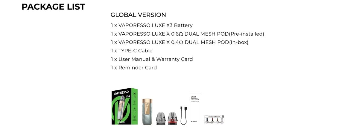 Vaporesso Luxe X3 SPV4