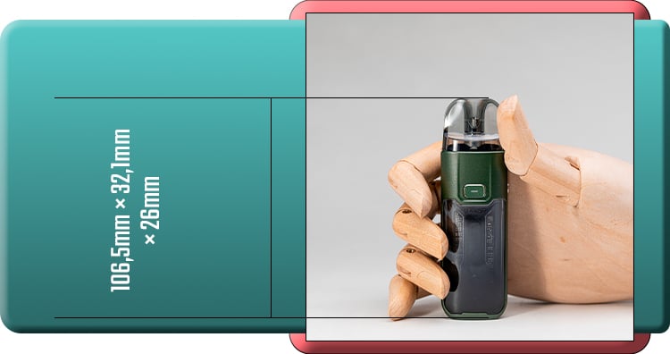 Dimensions pod Luxe XR Max Leather Edition