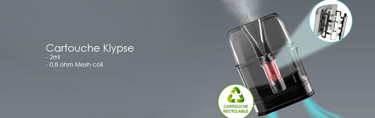 Recyclable cartridge for Klyspe Innokin pod