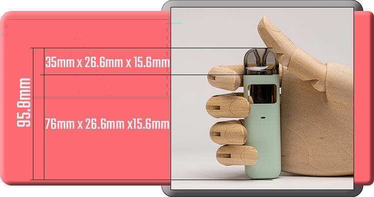 Dimensions of the Sonder U 95.8 mm x 26.6 mm x 15.6 mm