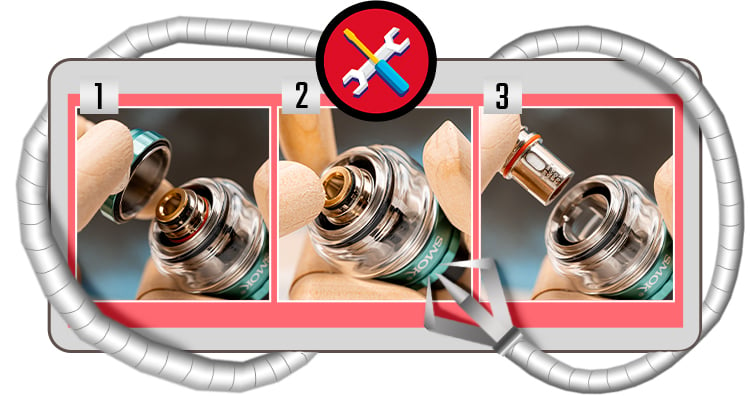 Remplacement de résistance sur le T-Air de Smoktech