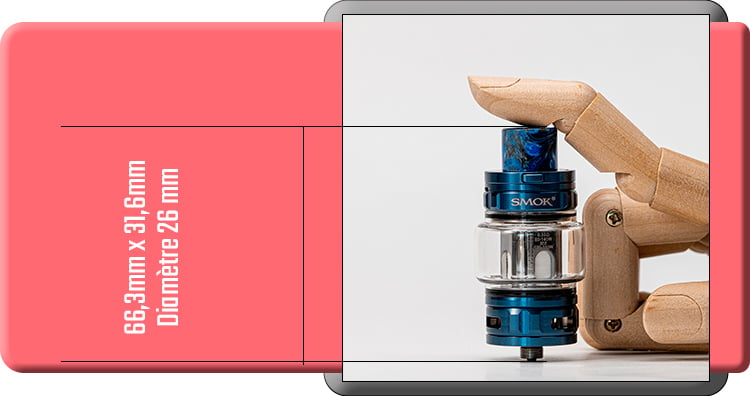 Dimensions du clearomiseur TFV18