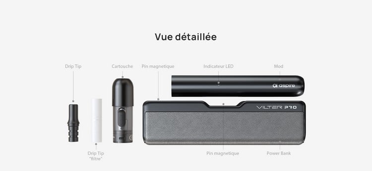Detailed view of the Aspire Vilter Pro
