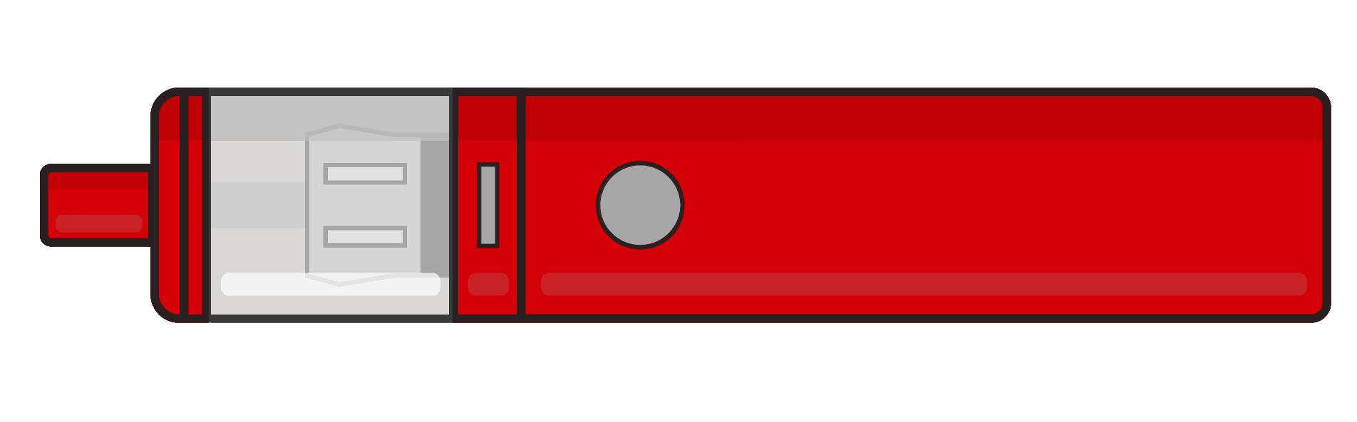 Elektronische Zigarette in der Tube-Version