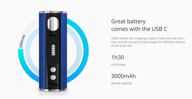 Porte-batterie iStick T80 Eleaf au meilleur prix | Suisse