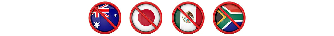 Flags of countries restricting nicotine use around the world
